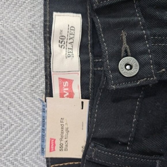 Levi's Jeans 550 Women's 10 Husky Relaxed Fit 28x26 Black Magic NWT - Picture 13 of 16